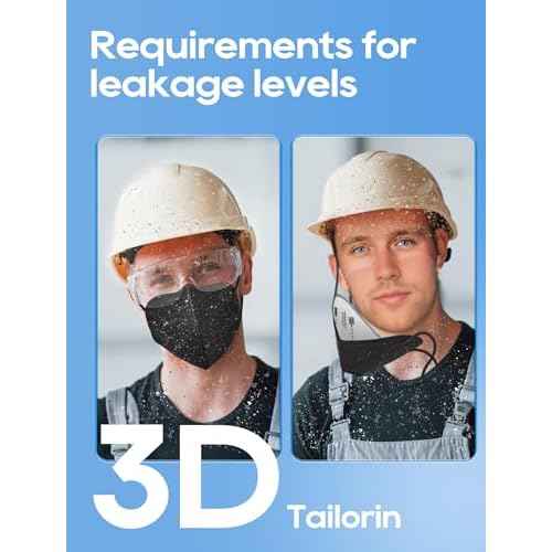 Funight KN95 Face Mask 100 BLACK