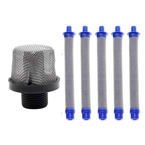 1pcs 288716 3/4-Inch Inlet Strainer Thread &5pcs 288749 Airless Spray Gun Filter Combination fits Airless Paint Sprayers Gun