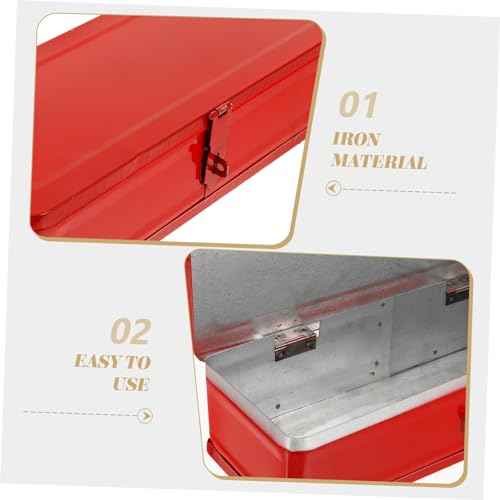 DOITOOL Thickened Metal Tool Box Large Capacity Portable Steel Toolbox Organizer Heavy Duty Storage Case for Home Car Mechanic Tools