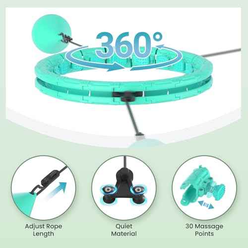 Weighted Infinity Exercise Hoop - 64in 30 Links Smart Hoop for Adult Weight Loss, Plus Size Low-Impact Fitness Hoop for Beginners & Women?