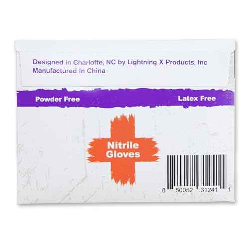 Lightning X Products Blue Nitrile Glove Pairs, Individually Packed, 100 Gloves, 50 Pairs, 25 Carded Packs of 2 Pairs - Large