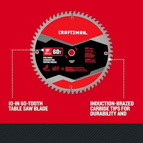 CRAFTSMAN 10 in Table Saw Blade 60 Tooth with 5/8 in Arbor (1 Pack) (CMAS21060)