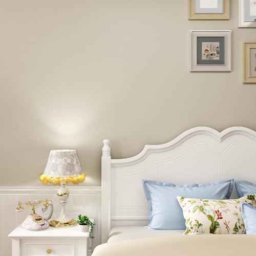 Livelynine Taupe Wallpaper Peel and Stick Dark Beige Contact Paper for Cabinets Drawers Shelves Self Adhesive Cabinet Wallpaper Waterproof Kitchen Vinyl Wrap Neutral Tan Cream Grey Removable 15.8x78.8