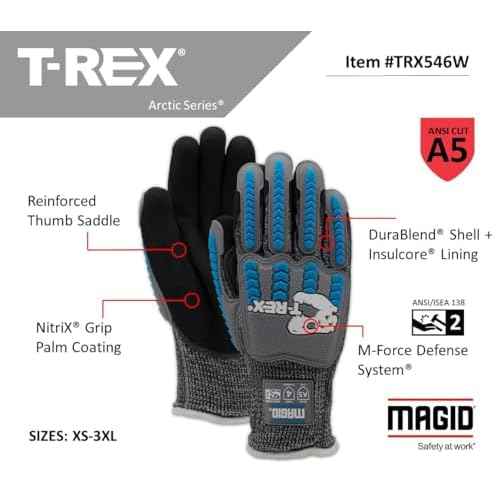 MAGID T-REX Arctic Series Thermal Impact Glove?Cut Level A5-9/L (1 PR)