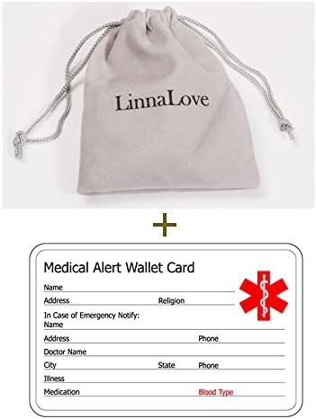 LinnaLove-Stainless Steel Wheat Chain lnterchangeable Medical Alert Bracelets - (Just Chain)