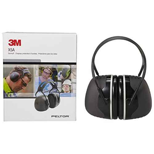 3M PELTOR Ear Muff Hearing Protection, X5 Series, Noise Protection NRR 21 dB, Construction, Manufacturing, Automotive
