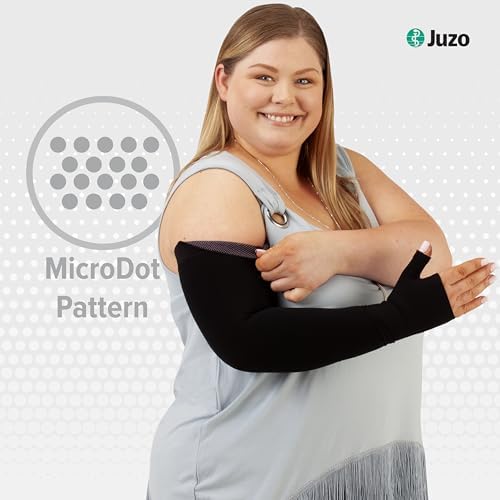 Juzo Soft 2001 20-30mmhg Max Armsleeve with Silicone Top Band for Women,Beige,6 (VI) MAX Long