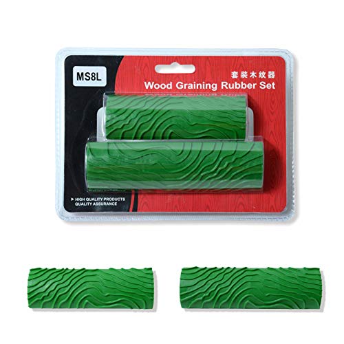 Wood Graining Painting Tool, Rubber Empaistic Wood Grain Tool Household Wall Art Paint(MS8L)