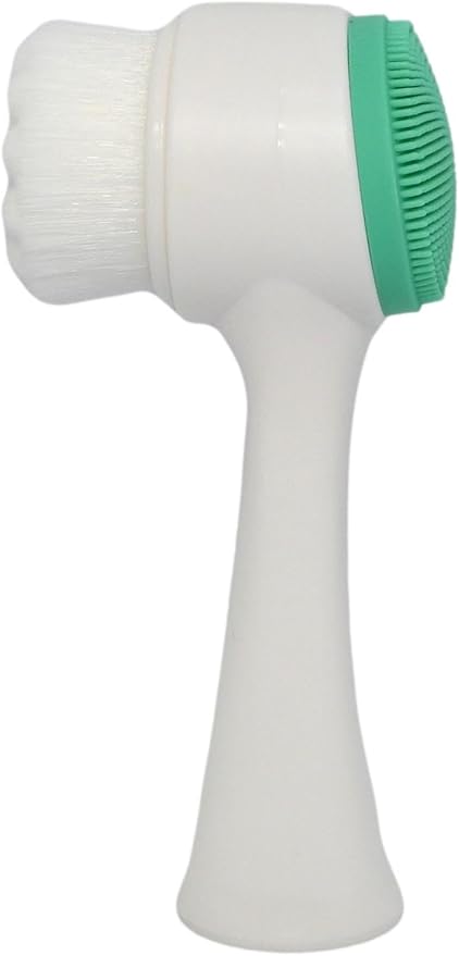 CALA Dual-Action Facial Cleansing Brush (Mint), Superfine Soft Bristles Deep Clean Pores, Removes Oil, Dirt, Makeup + Sunscreen, Water-Resistant for Shower Use, All Skin Types