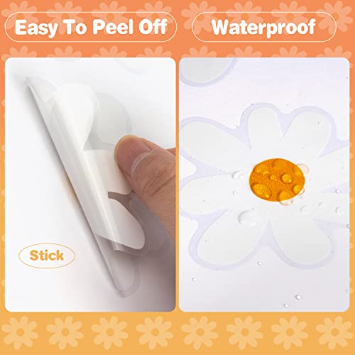 36pcs White Daisy Floral Wall Decals for Kids, Nursery, Classroom, Living Room