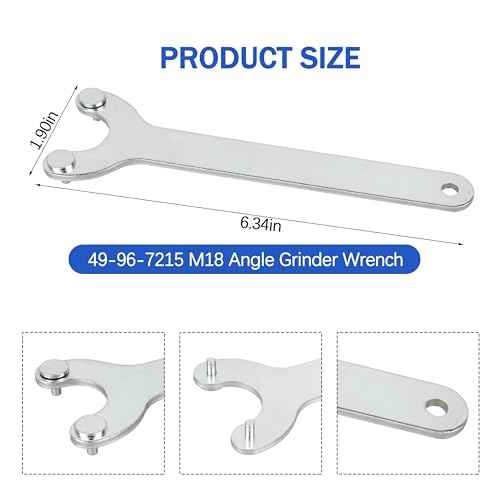 eaacaa 49-96-7215 Spanner Wrench for Milwauk-ee M18 Angle Grinder 2680-20,2780-20,2880-20,6117-30,6121-30,6124-30,6141-31,6142-31etc (1 PCS)