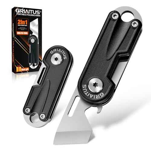 Multitool Pocket Knife Gifts for Men Dad, Stocking Stuffers for Men, EDC Folding Knives, Small Multitool with Bottle Opener Mini Keychain Tool, Camping, Hiking, Fishing Everyday Carry (Black)