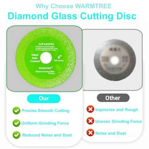 5 pcs Glass Cutting Disc for Angle Grinder, 4" X 7/8¡±Ceramic Tile Cutter Blade, Ultra-Thin Diamond Glass Cutters Tools for Grinding Ceramic,Crystal,Wine Bottle,Tile,Jade.