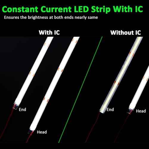 JOYLIT 49.2FT/15M COB LED Strip Lights 24V 3000K Warm White Indoor, 480LEDs/M High Density Spotless CRI 90+ Dimmable Flexible Tape Light for Bedroom, Cabinets, Retail (Power Supply Not Included)