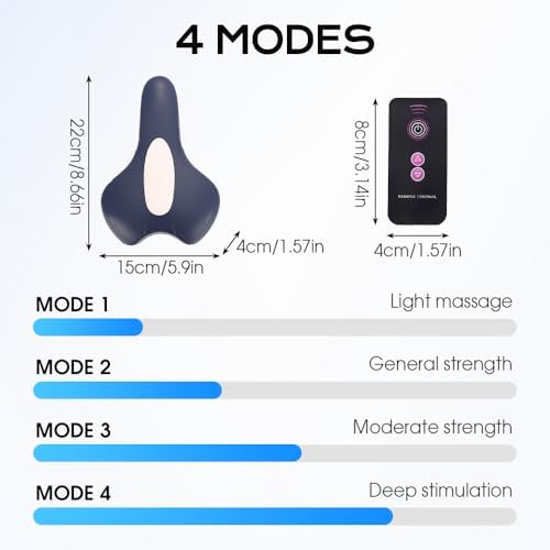 Pelvic Floor Trainer for Women, Pelvic Floor Muscle Trainer, Cushion Type Kegel Trainer, Pelvic Floor Exercise for Women and Men, Intelligent Remote Control Exerciser (Blue-with Remote Control)