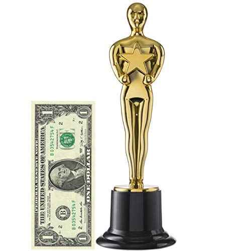 PREXTEX Golden Statues Trophy Award - Awards and Trophies for Party Celebrations, Award Ceremonies, and Appreciation Gifts - Ideal for Competitions, Rewards, and Party Favors for Kids & Adults