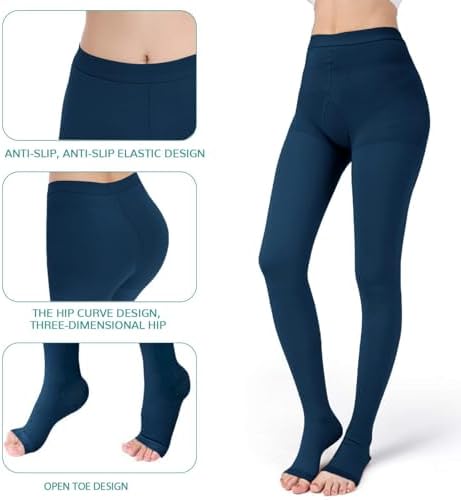 Medical Compression Pantyhose Stockings for Women Men Plus Size Support Hose 20-30mmHg Firm Graduated Tights Treatment
