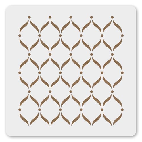 MAGJUCHE Fancy Pattern Stencil 12 Inches, Reusable Stencil for Wall Painting DIY Crafts Decor