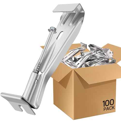 5 Inch Gutter Hangers, Hidden Aluminum Gutter Brackets with Assembled Screw - Support Sagging rain gutters.(100 Pcs)