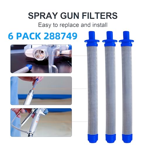 2 Pcs 288716 3/4-Inch Inlet Strainer Thread & 6 Pcs 288749 Airless Spray Gun Filter Compatible with Graco X5/X7/ProX Series & SG10/SG20/SG Pro Spray Guns, Stainless Steel 60 Mesh