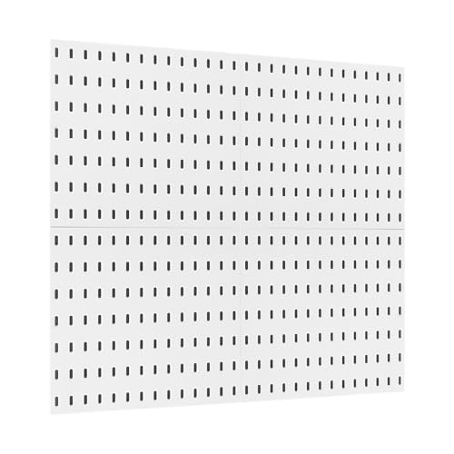 VEVOR Pegboard Combination Kit, 11" x 11" Plastic Pegboard, 4 Panels, Peg Board Wall Organizer Kit with Accessories, for Garage Tool Storage Kitchen Living Room Craft Room Office Bathroom Home, White