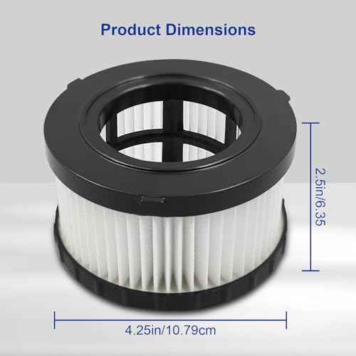 DC5151H Replacement High Efficiency Filter for Dewalt DC5151H DC515 DCV517 DCV517B Wet Dry Vacuum, Washable Reusable Vacuum Filter 6 Pack