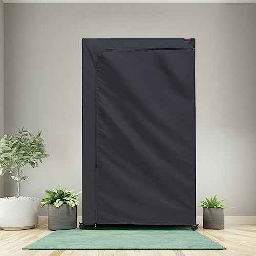 Shelf Cover for Wire Rack and Shelving Unit, 36" W x 14" D x 54" H, Dustproof Two-Way Zipper Design for Easy Access (Black, No Shelves)