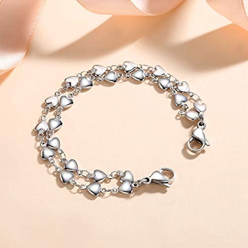 LinnaLove Heart Link Stainless Steel Interchangeable Medical Alert Bracelet