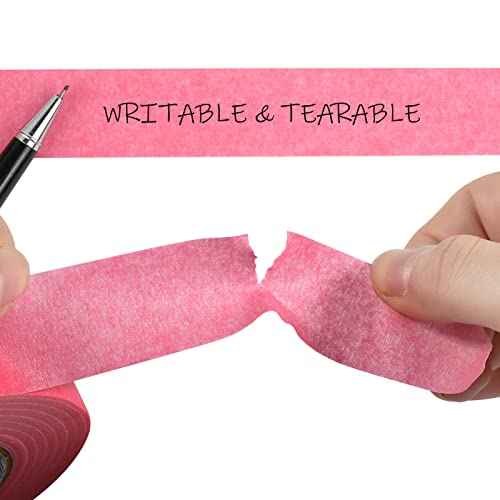 Pink Painters Tape,0.7" x 60 Yards x 3 Rolls (180 Yards Total) - Medium Adhesive Masking Tape for Painting,Labeling,DIY Crafting,Decoration and School Projects