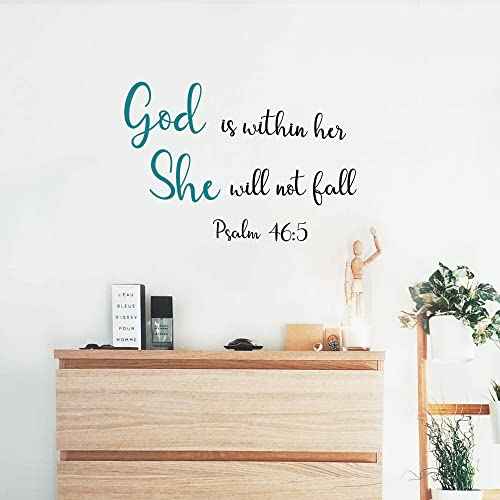 Bible Verse Wall Decals Inspirational Wall Decals Quotes Christian Scripture Religious Wall Stickers Peel and Stick Motivational Decal Postive Saying Wall Stickers for Women Family Home Bedroom Decor¡¦