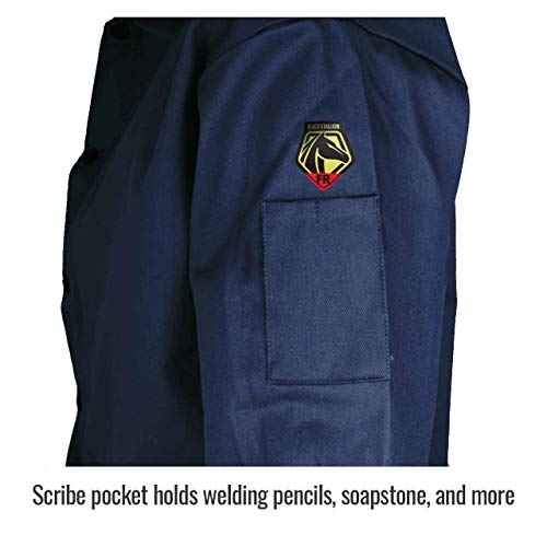 Black Stallion FN9-30C 30" 9oz. Navy FR Cotton Welding Jacket