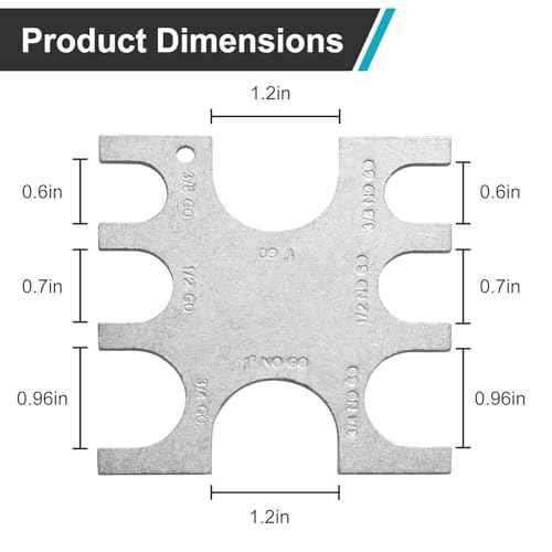 23080 PEX Crimp Tool Go/No-Go Gauge, 3/8 Inch Plumbing Fittings for SharkBite, Pex Go No Go Gauge Crimper Crimping Crimp Tool