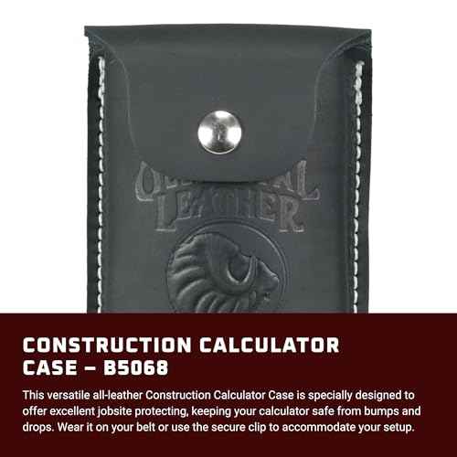 Occidental Leather Construction Calculator Case - Black - Fits Up to 3¡± Belt - Made in USA