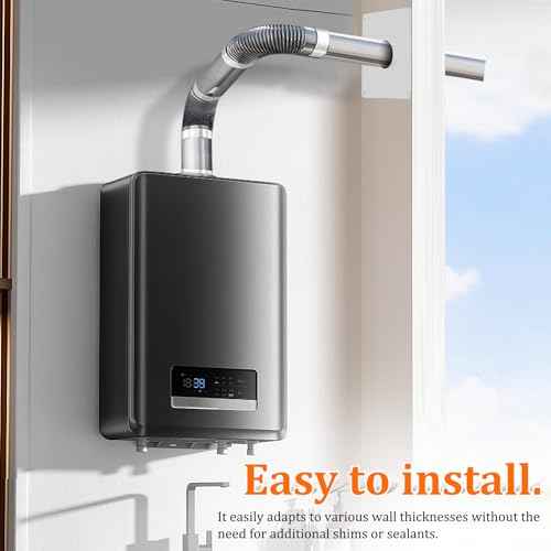 3.15" Thickening Stainless Steel Vent Wall Thimble,Suitable for Walls Ranging from 4.7 "to 7.0",for Indoor Gas Tankless Water Heater,Ideal for Home Heating and Bathroom Setups