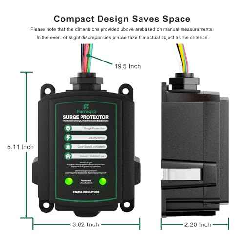 FHSPD36S Whole House Surge Protector for 36,000 Amps, Ultimate Surge Protection, Whole Home Surge Protector, Indoor/Outdoor Use, 120/240V