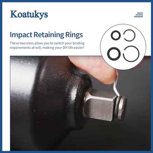 5 Sets 3/8" and 5 Sets 1/2" Impact Retaining Ring Wrench Socket Clip with O-Ring Fits Replacement Pneumatic Type Impact Wrench Square Drive Socket Retainer Ring
