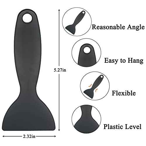 10pcs Plastic Spatula Paint Scrapers, Flexible Resin Scraper Putty Knife Air Bubble Remover Sticker Installation Tool for 3D Printing Resin Removal Spackling Patching Decal