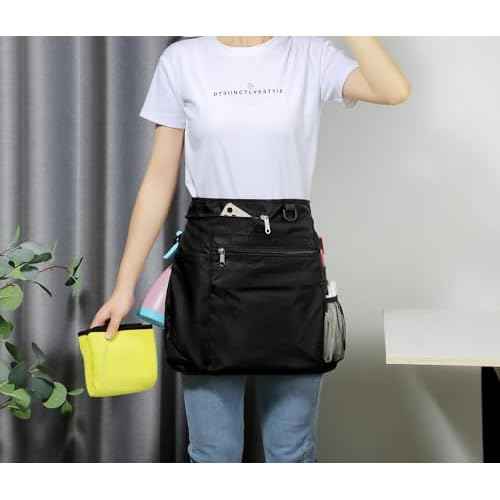 Waterproof Cleaning Apron with 8 Pockets,Housekeeping Uniform Supplies,Durable Caddy Costume Work Apron