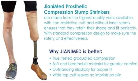Prosthetic Stump Shrinkers–Below Knee, 40cm, Compression, Amputee Socks, 20-30, Daily use, Taiwan Excellence M