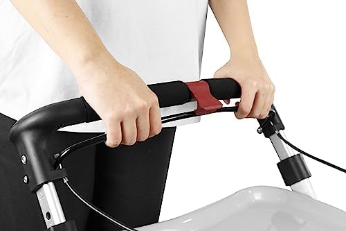 KMINA PRO - Narrow Walkers for Small Spaces, Rollator Seniors, Folding Walker with Wheels, Black