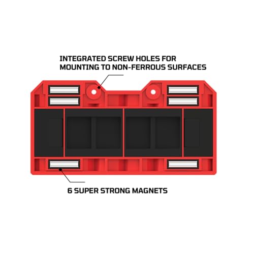 EZRED EZPH6 Magnetic Plier Holder Red, Holds 6 Pliers