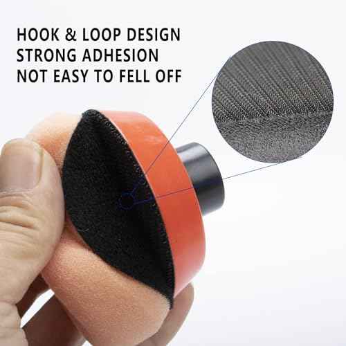 Car Foam Drill Polishing Pad Kit, 44Pcs 1inch 2inch 3inch Detail Polishing Buffing Pad Mix Size Car Detailing Kit with 5/8-11 Thread Backing pad & Adapters for Buffer Polisher Polishing, Buffing