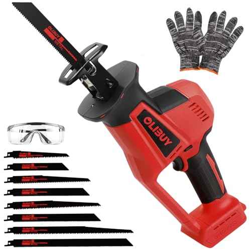 Reciprocating Saw for Milwaukee M18 Battery,Cordless Sawzall with 8 Blades,0-3000SPM Variable Speed, Cordless Reciprocating Saws for Wood/Metal/PVC Cutting(Battery Not Included)