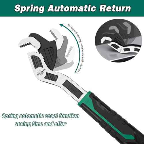 6 Inch Adjustable Wrench - Auto Size Adjusting, 0.28"-0.6" (7-15MM), Multi-Size Spring Adjustable, Rapid Wrench for Car, Bicycle, Plumbing Repairs
