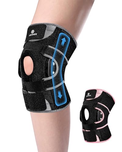 ABYON Hinged Knee Brace for Men & Women - Maximum Support with Metal Side Stabilizers, Adjustable 360° Wraparound Strap for Meniscus Tear, ACL/MCL Pain, Arthritis & Post-Surgery Recovery - Please Check How To Size Video