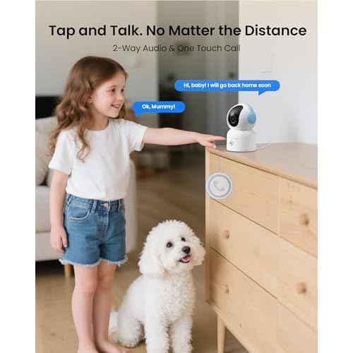 4K 8MP Indoor Security Camera with 64GB Memory Card, 5GHz/2.4GHz WiFi Camera, 360¡Æ Pan/Tilt IP Camera, Auto Tracking, AI Human/Face/Pet Detection, Night Vision, 2-Way Audio, One-Touch Call