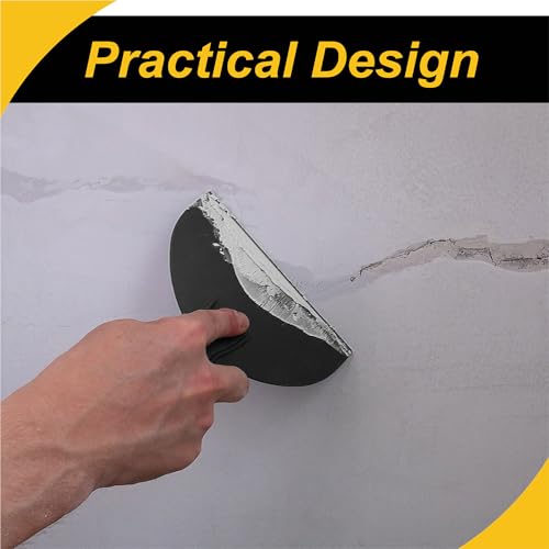 4 Pcs Putty Scraper 4" ABS Plastic Spatula Drywall Patch Repair Spreader Wall Covering Smoother Black