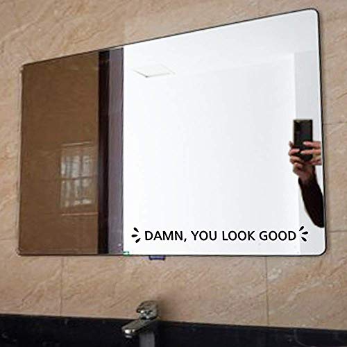 Damn You Look Good Vinyl Mirror Decal Mirror Motivation Decor Positive Affirmation Glass Vinyl Decal 13x1.3inch
