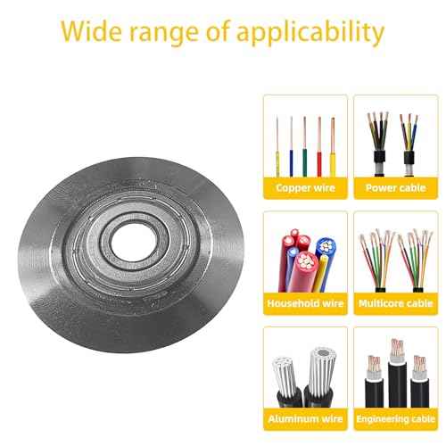 Upgraded Wire Stripping Machine Replacement Blade, 1.73in" OD x 0.35in" ID High Performance Carbide Blade Wire Stripping Machine, Replacement Blade for Portable Cable Stripper