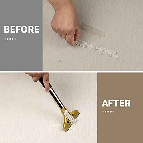 Razor Blade Scraper, 4 inch Scraper Tool with 10PCS Extra Metal Blades, Large Cleaning Razor Scraper, Floor Scraper, Glass Stove top Scraper, Window Scraper for Paint, Gum, Glue Remover